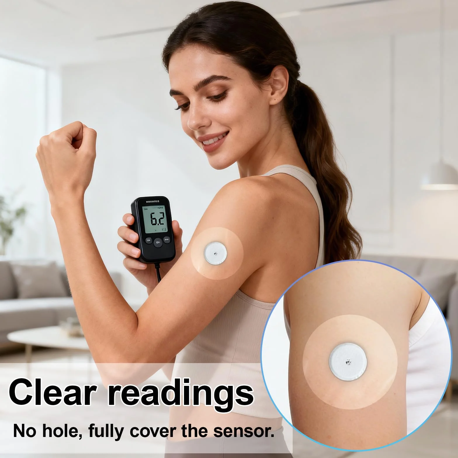 55 unidades parches sensor freestyle libre 2 Freestyle Libre 1 & 2 tiritas, respetuoso con la piel, para Freestyle Libre 1 & 2, resistentes al agua, autoadhesivas y transparentes
