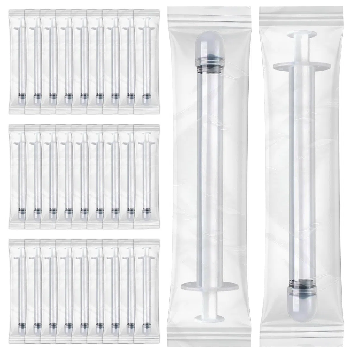Aplicadores de crema vaginal estéril EDWERD Med - Aplicador de plástico envuelto individualmente para ungüentos, geles y cremas, con marcas de dosificación, desechable, paquete de 30 (5g)