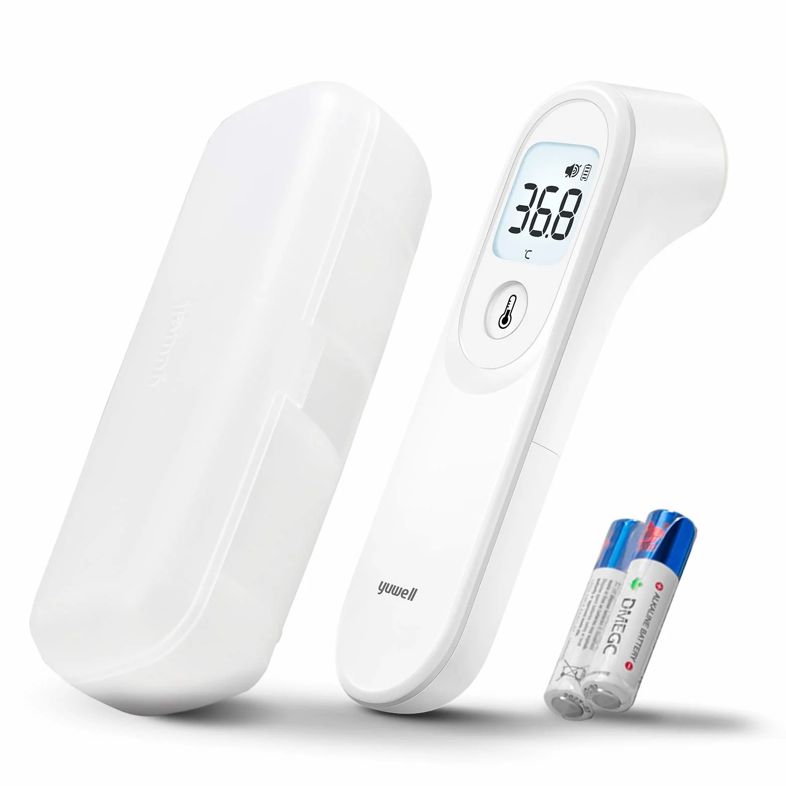 yuwell Termometro Infrarrojos para Adultos et Enfants, Termometro Digital Frente sin Contacto, Lecture Précise et Instantanée et Alarme de Fièvre e e Estuche Incluy