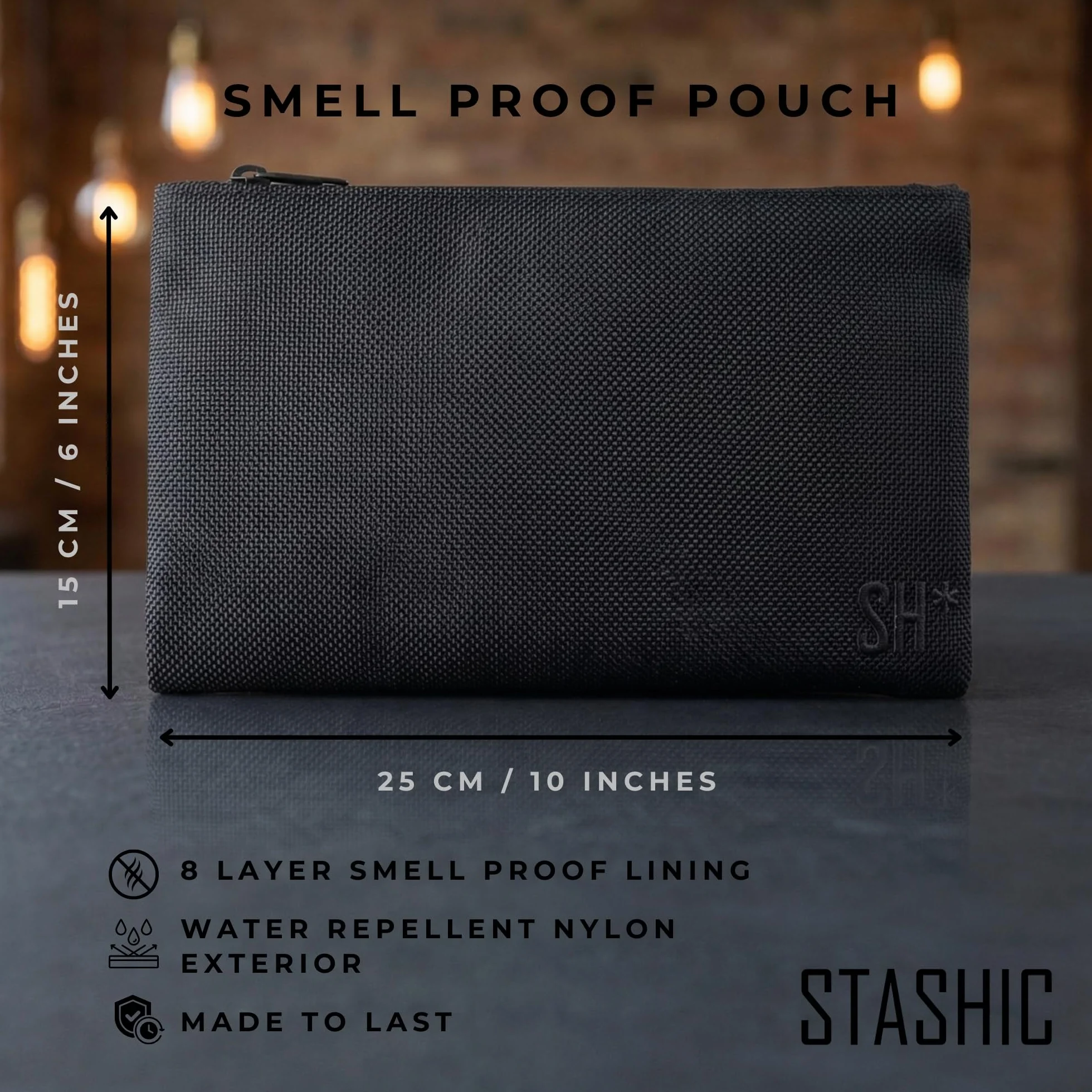 STASHIC Estuche A Prueba de Olores - Bolsa para su Alijo A Prueba de Olores de Carbón Activado - SH*