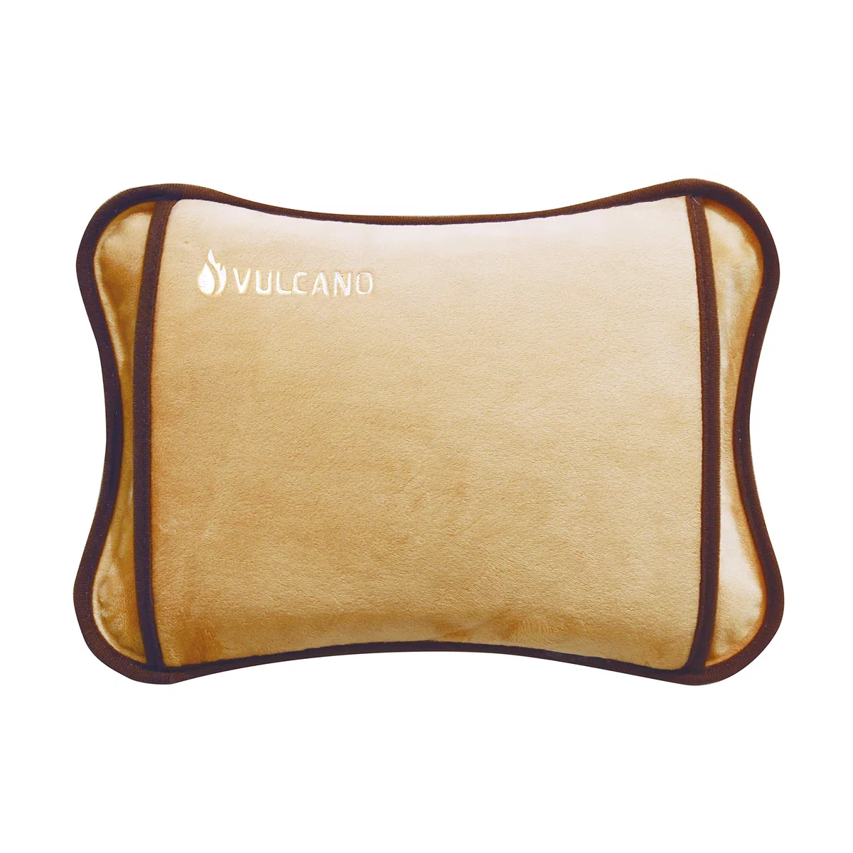 TM Electron Vulcano Bolsa De Agua Térmica Calefactable En 5 Minutos Para 2 Horas De Uso Con Recubrimiento Suave De Microfibra Para Calmar Molestias Musculares, Marrón, 29x20x6 cm