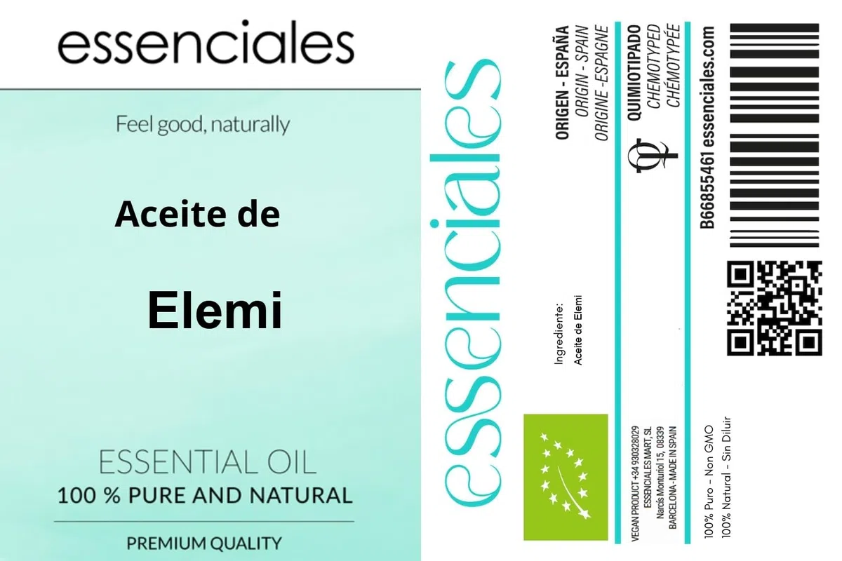 ESSENCIALES Aceite Esencial de Elemi 30 ml – 100% Puro y Natural – Aroma Envolvente – Ideal para Difusor, Relax y Aromaterapia