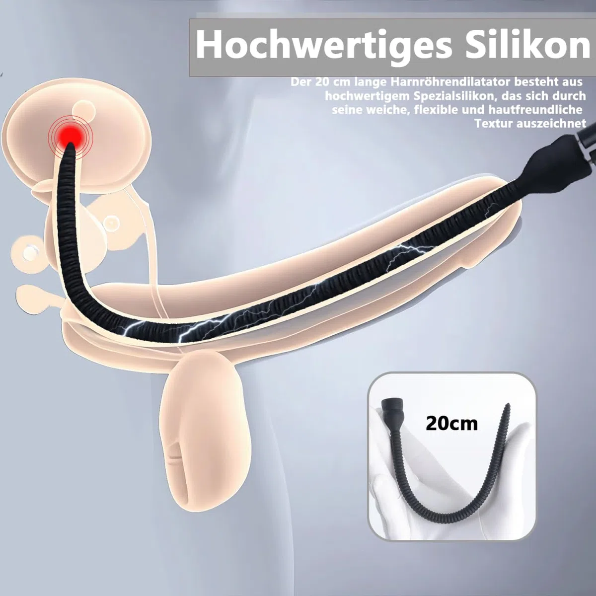 Electrostimulation Sonda Uretral Dilatador Uretral Electric Stimulation Hombre Dilatadores Masaje Prostata Estimulacion Varillas de Ojo de Caballo Estimulación Silicone Dilatadores Polla, A