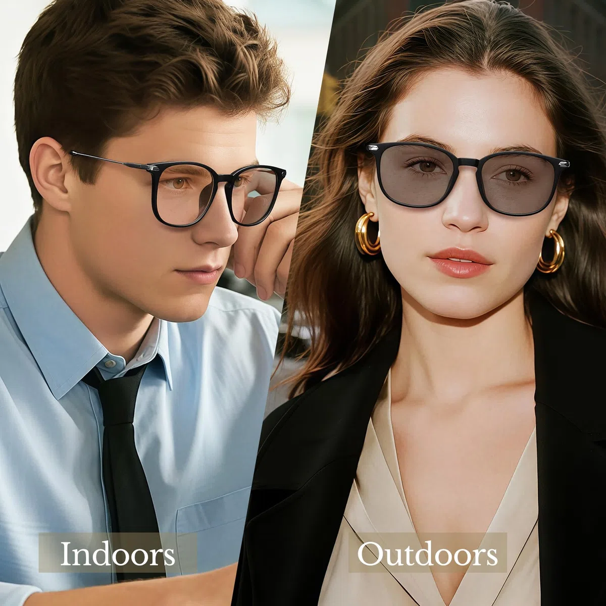 KANASTAL Gafas Luz Azul Fotocromáticas TR90 – Montura Ultraligera para Ordenador, Gaming y Exterior – Reduce Cansancio Visual