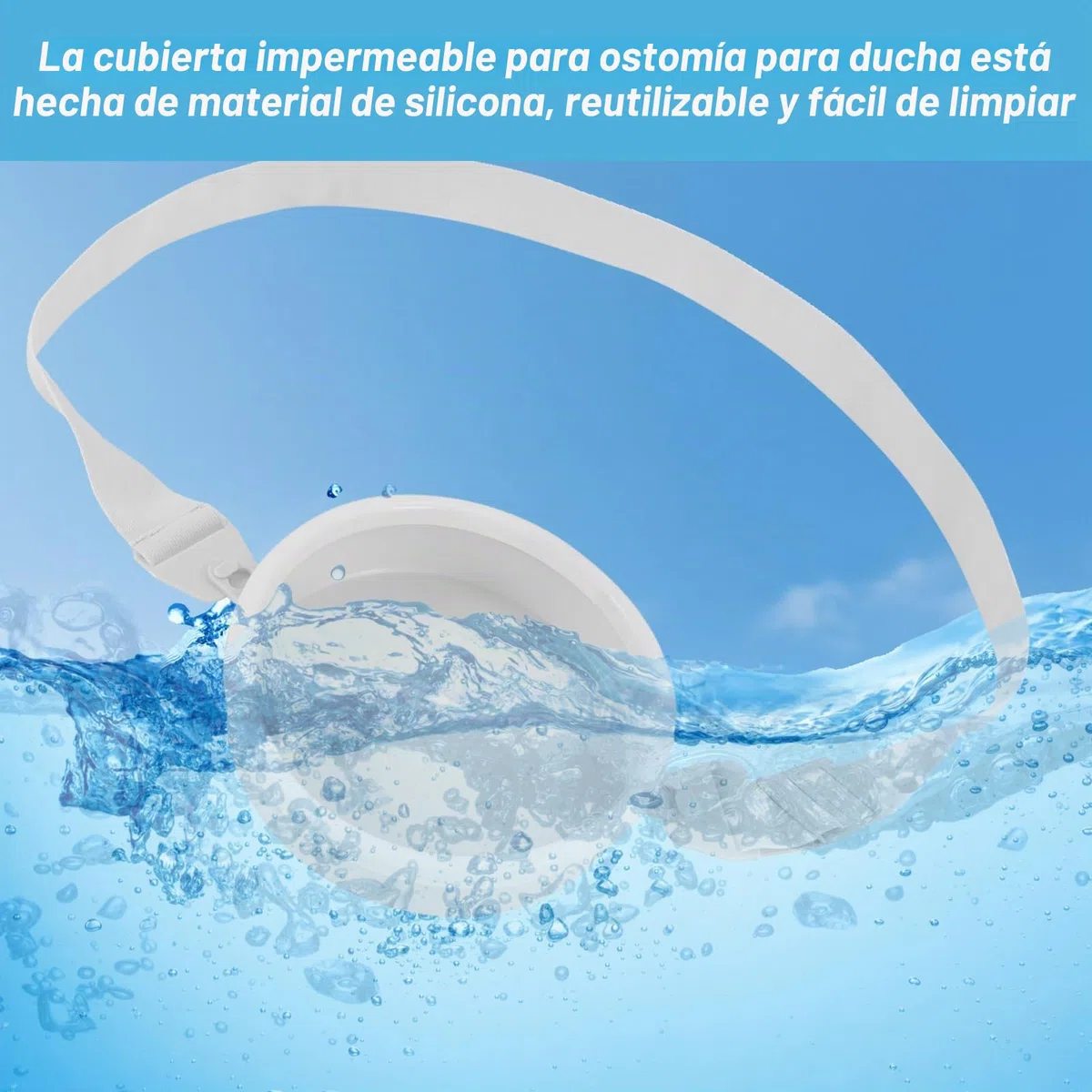 Cubierta De Baño De Ostomía De Estoma, Funda Impermeable Para Baño De Ostomía, Accesorios Bolsas De Colostomía, Blanco