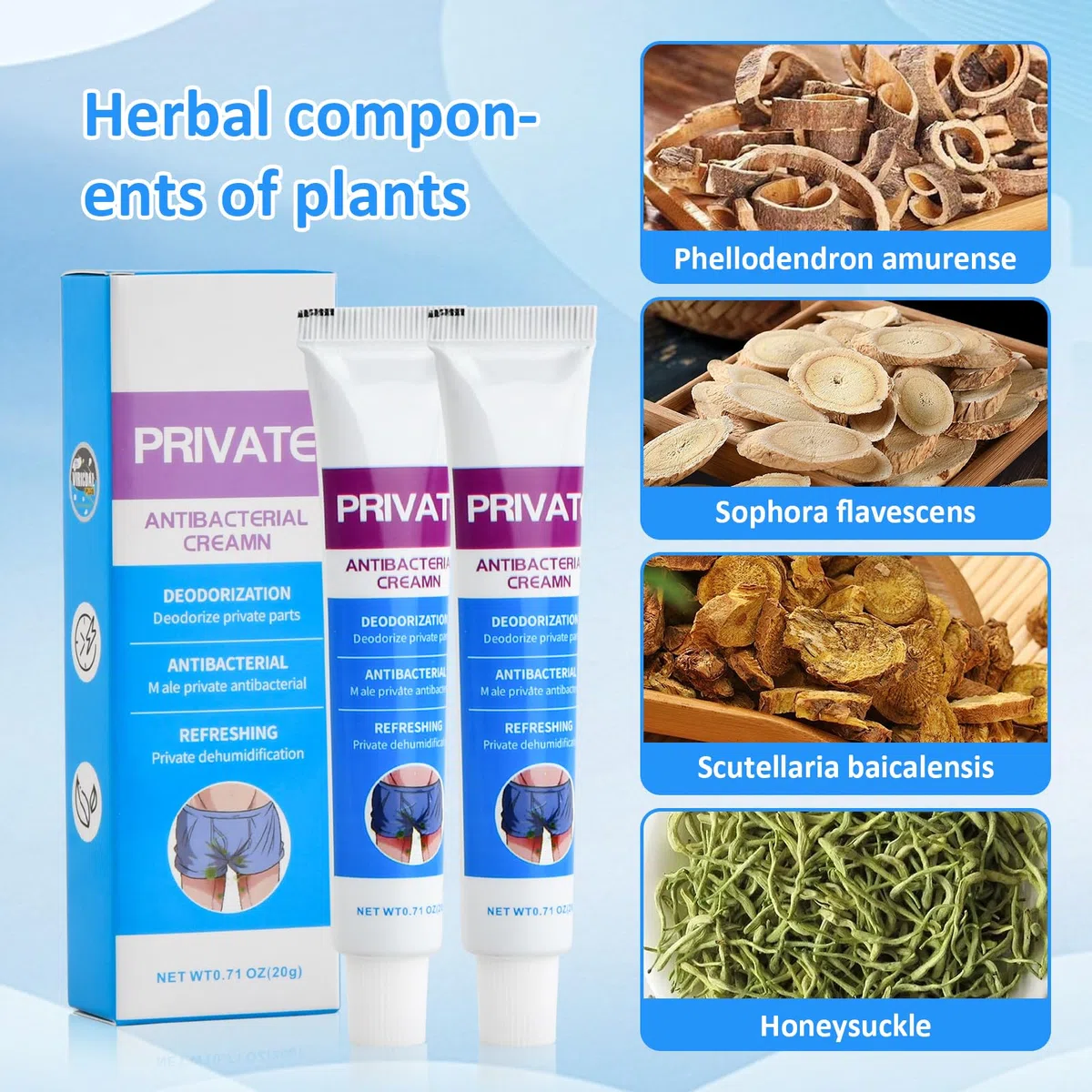 2 Cremas Higiene Íntima Hombres con 100 Hisopos de Algodón, Crema Aliviar la Picazón para Zona Íntima Masculina, Crema Hidratante Antipicazón ÍNtima Masculinos, CREma Calmante para las Partes Privadas