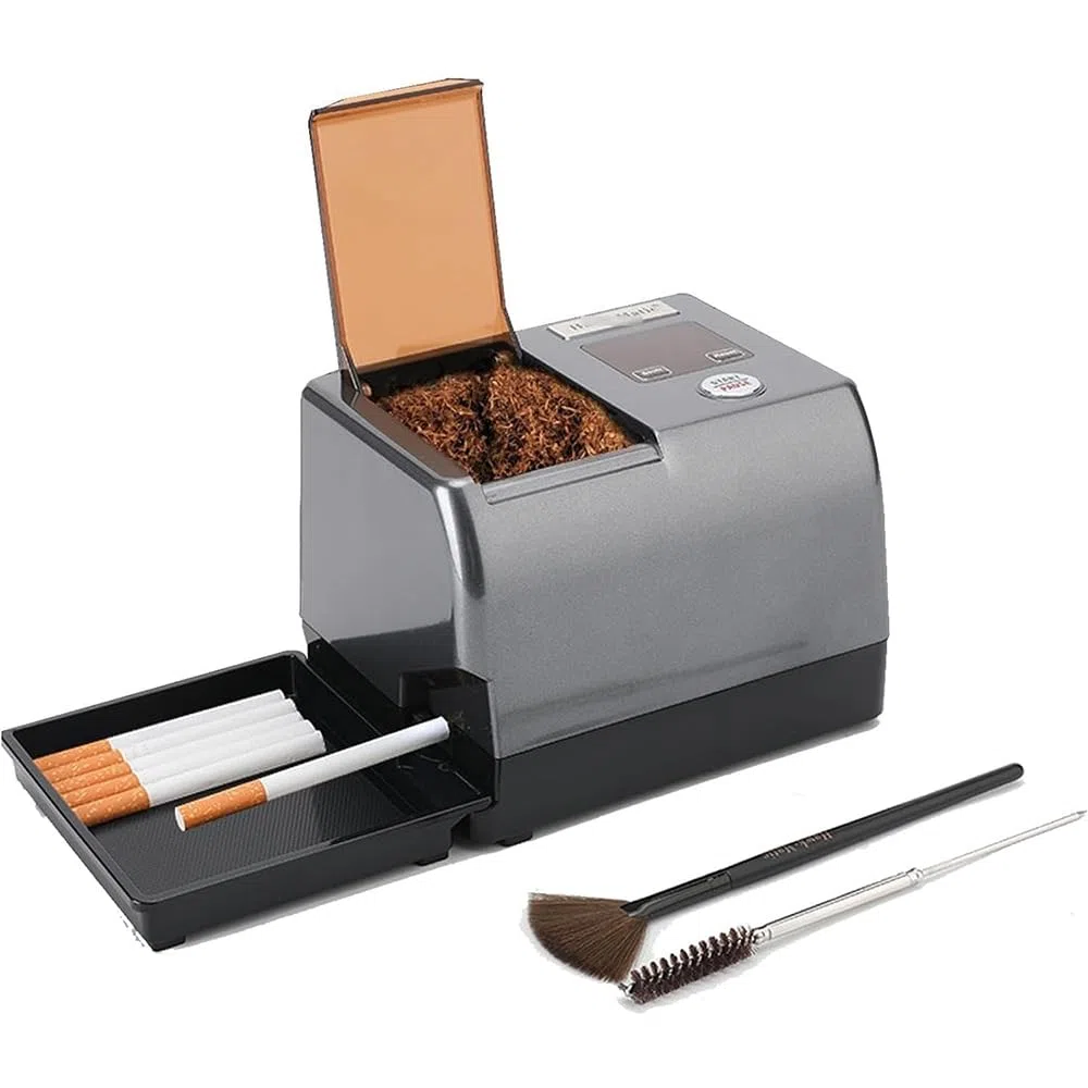 Máquina de llenado de Cigarrillos Totalmente automática Máquina de Rodillo de Cigarrillo eléctrico portátil con Herramientas de Limpieza,6.5mm Tube