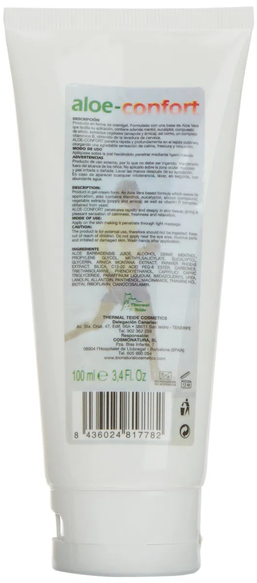 Thermal Teide 160430 - Aloeconfort cremigel de masaje muscular, 100 ml, 100 mililitro, 1