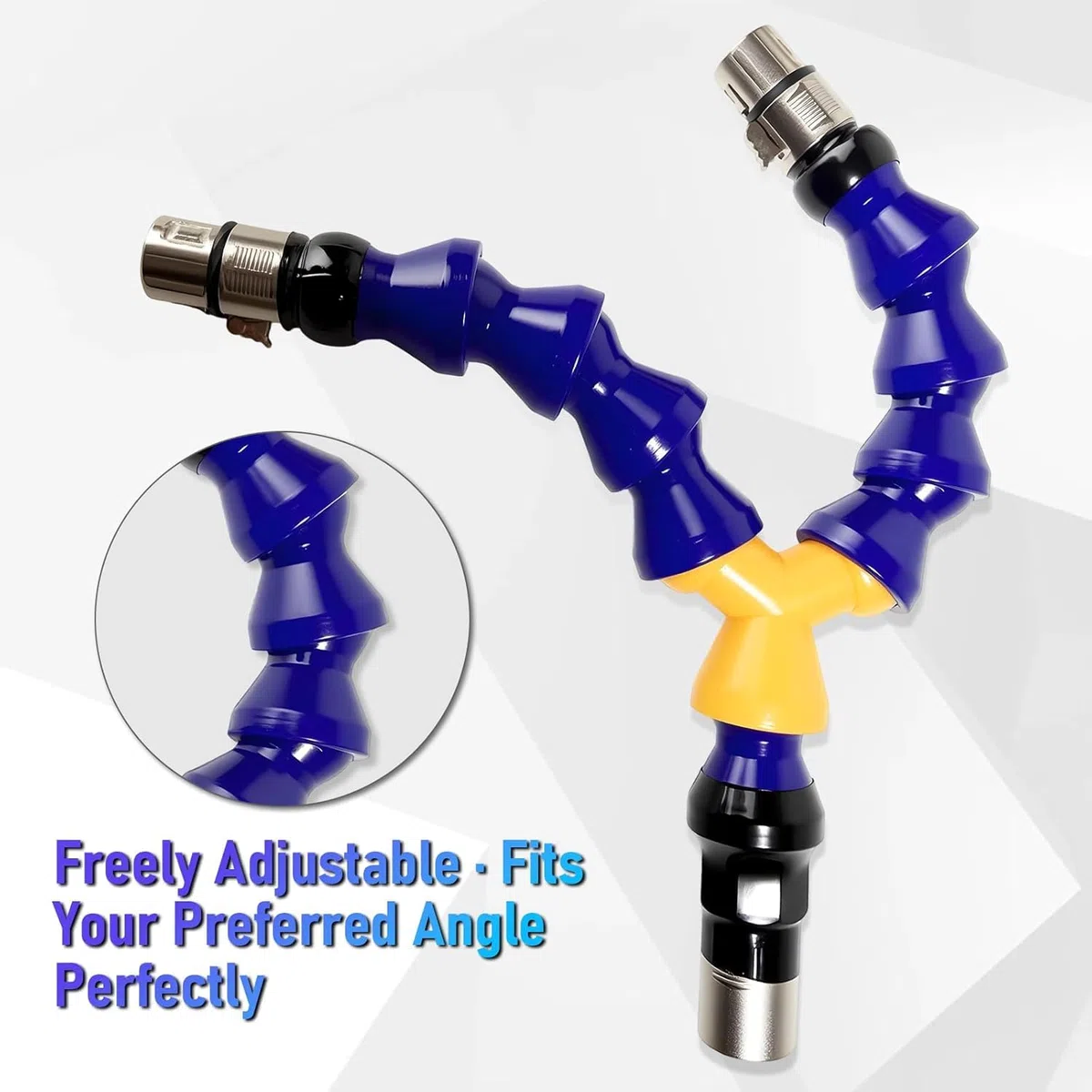 Adaptador 3XLR Extensión para Máquina Sexual Automática Barra de Extensión Flexible en Forma de Y Ajustable para Ángulo 2 Conector 3XLR Compatible con Consoladores, Ventosa y Masturbación