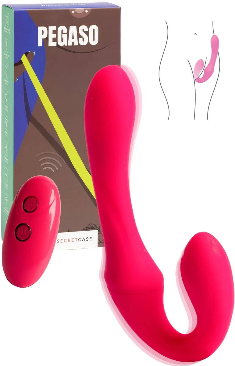 MySecretCase Dildo Doble 10 Modos de Vibración Vibrador Mando Distancia Vibrador Anal Consolador Doble de silicona Juguetes Eróticos Consoladores.. Para Mujer con Vibración