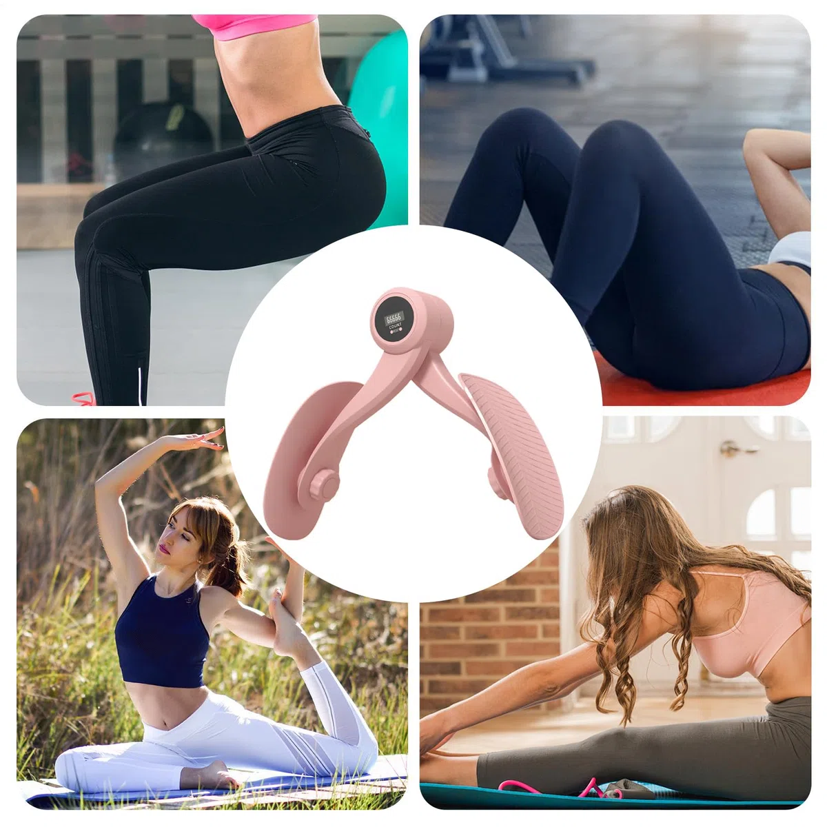 Dispositivos De Ejercicio Para Suelo Pélvico,Tonificador Muscular Íntimo Con Vibración - Ergonómico Con Niveles De Intensidad Ajustables Y Estimulador De Muslos Para Ejercicio Y Relajación Muscular En