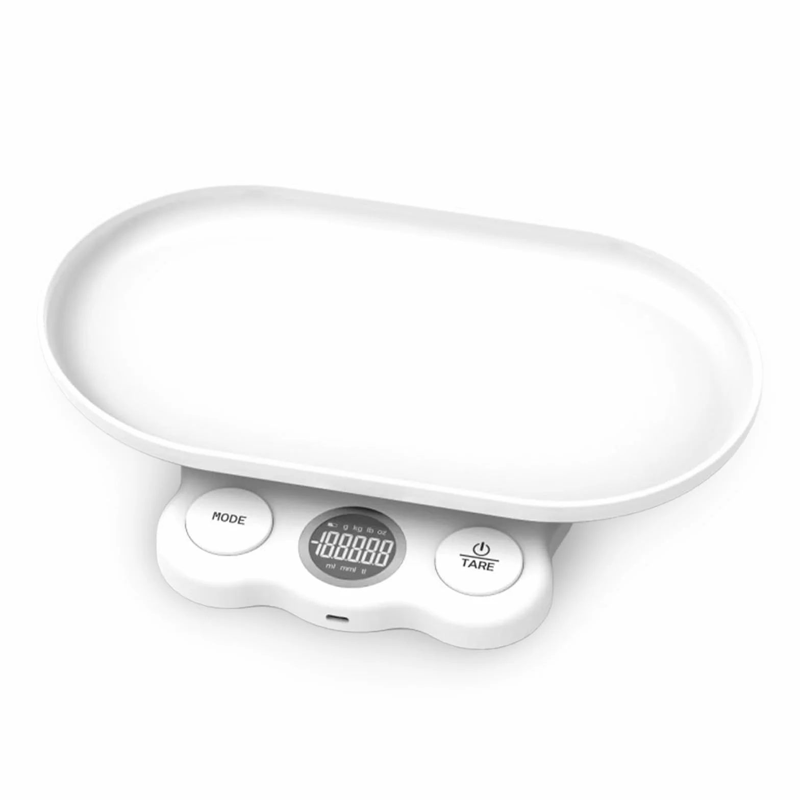 Báscula digital para animales pequeños: báscula digital para mascotas con pantalla LCD, báscula para perros de 15 kg (± 1 g), báscula para bebés con bandeja extraíble, báscula para gatos con 7