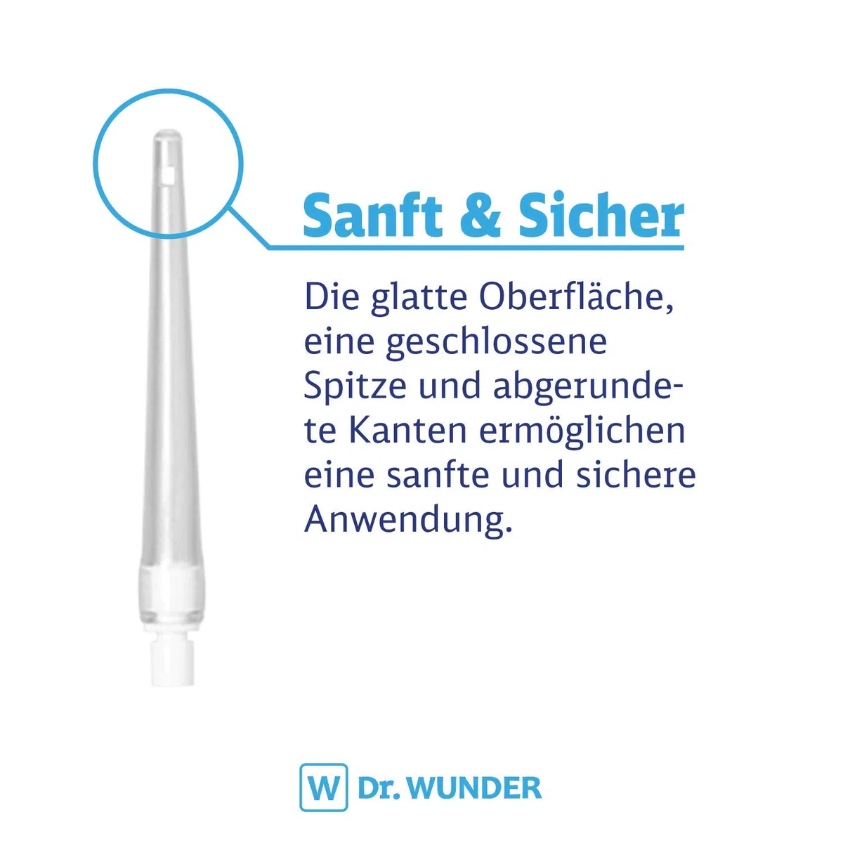 Dr. Wunder 10 puntas suaves para enema | Longitud 11 cm – Material suave, punta redonda y bordes redondeados | Accesorios para enema + irrigador | Tamaño universal