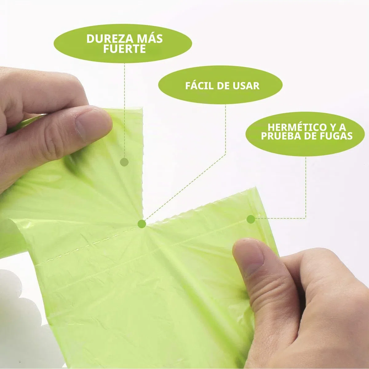 100 bolsas de basura orgánicas resistentes al desgarro para cocinas y alimentos, 100% compostables y biodegradables, bolsas de desechos de almidón de maíz 30 l