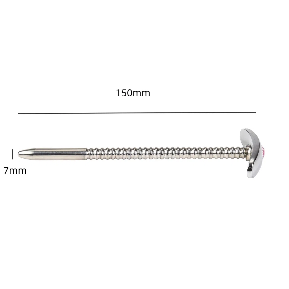Sonda uretral metálica de acero inoxidable de 150 mm de longitud para hombres con un bonito aspecto-ESRB79