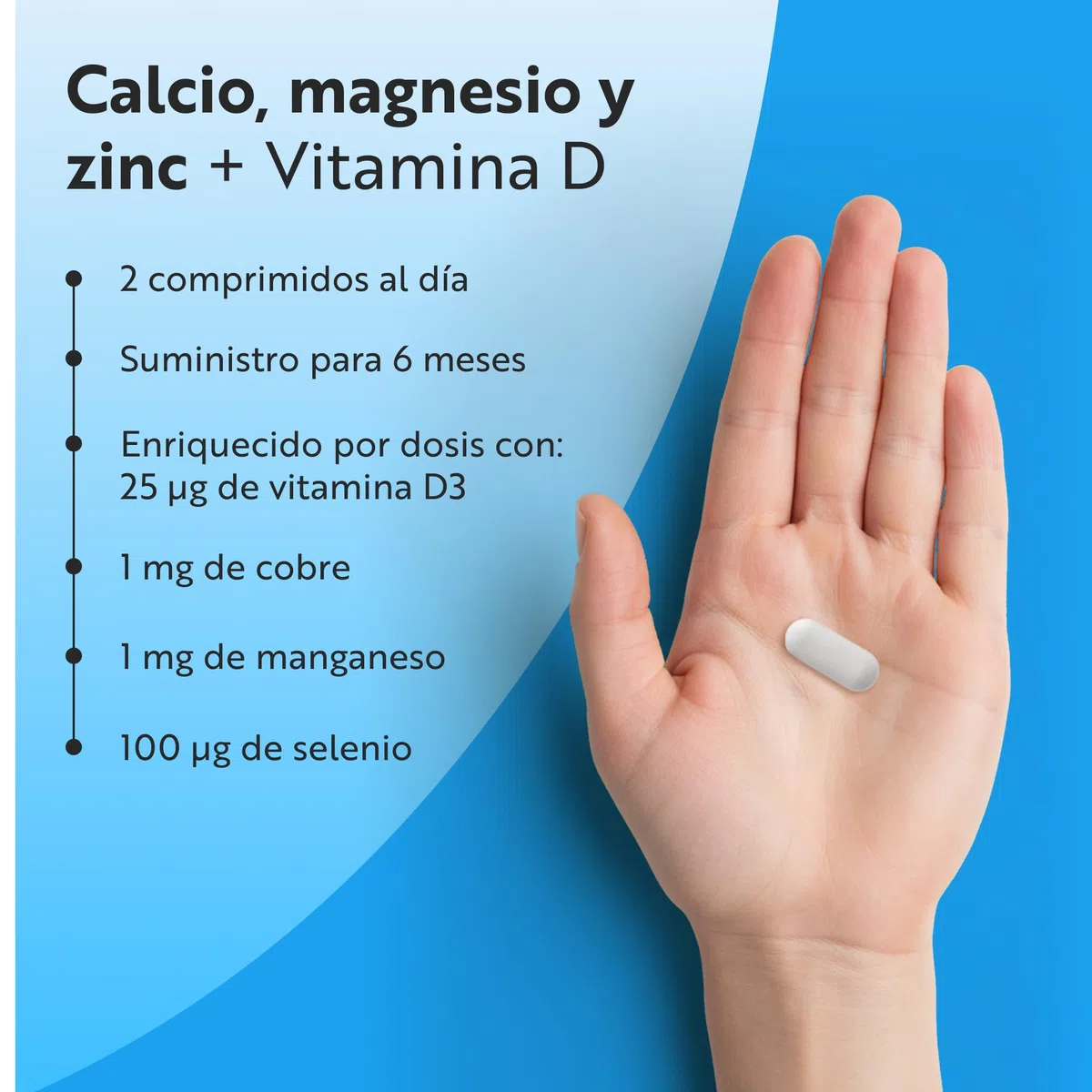 Nutravita Calcio 800mg, Magnesio 360mg, Zinc y Vit D - 365 Tabletas Vegetarianas (6 Meses) - Mantenimiento de Huesos, sistema inmunológico, función muscular normal y fatiga reducida - Hecho en Europe