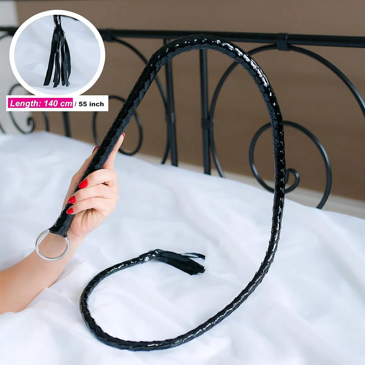 Bdsm látigo para esclavos 140cm negro charol látigo sexual para mujeres juego erótico juego sexual para parejas flogger para sexo flogger & fustes sexo para avanzado FOPS B21-10