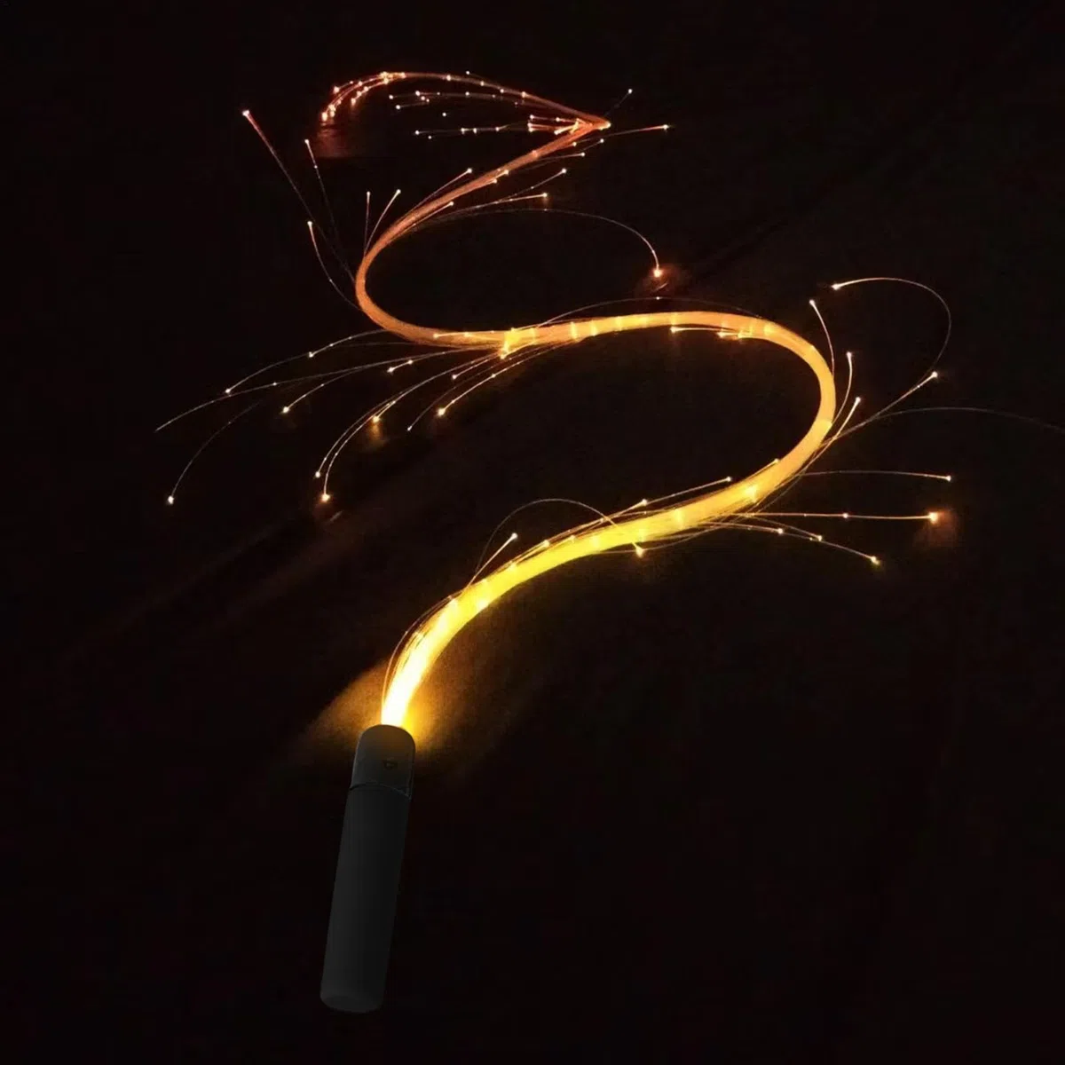 LED WAPT - 360 ° Fiber Optic Dance Whip con luces multicolor | Accesorio de recargable para festivales, fiestas y actuaciones nocturnas
