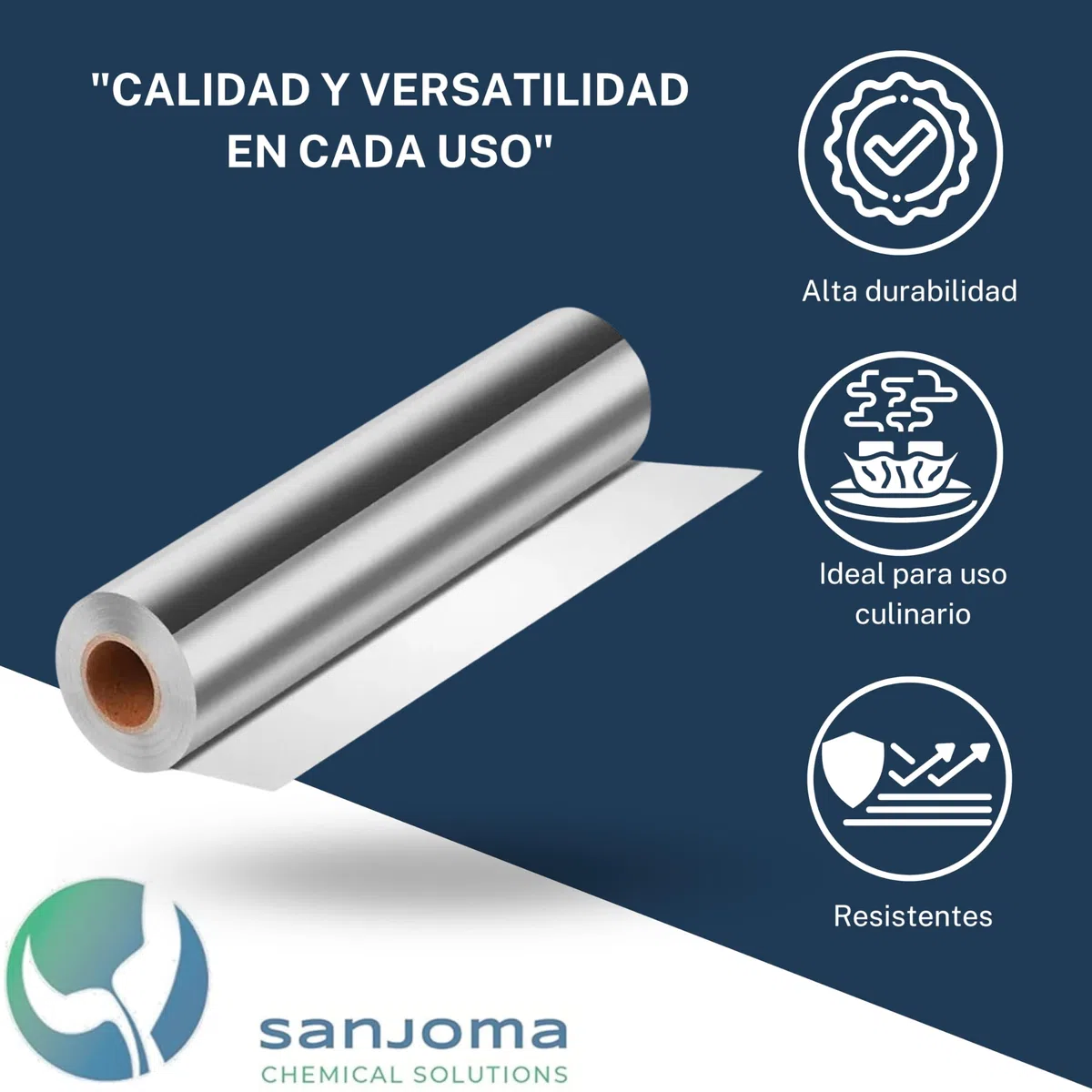 Sanjoma Papel Aluminio Profesional - 30 cm x 300 m, 2 Unidades, Uso en Cocina, Peluquería e Industrial