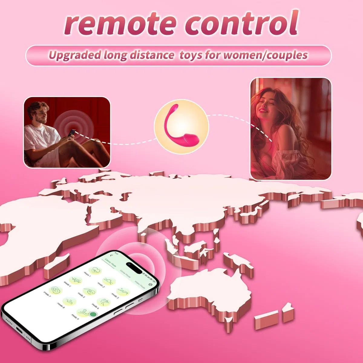 Vibradore Sex Toys con APP Remote Control para Mujer, Mini Vibrador para Estimulador el Clítoris Mujer e Anal Hombre, Portable Profesionales Vibradore Punto G con 9 Modos, Medical Silicone (X-003)
