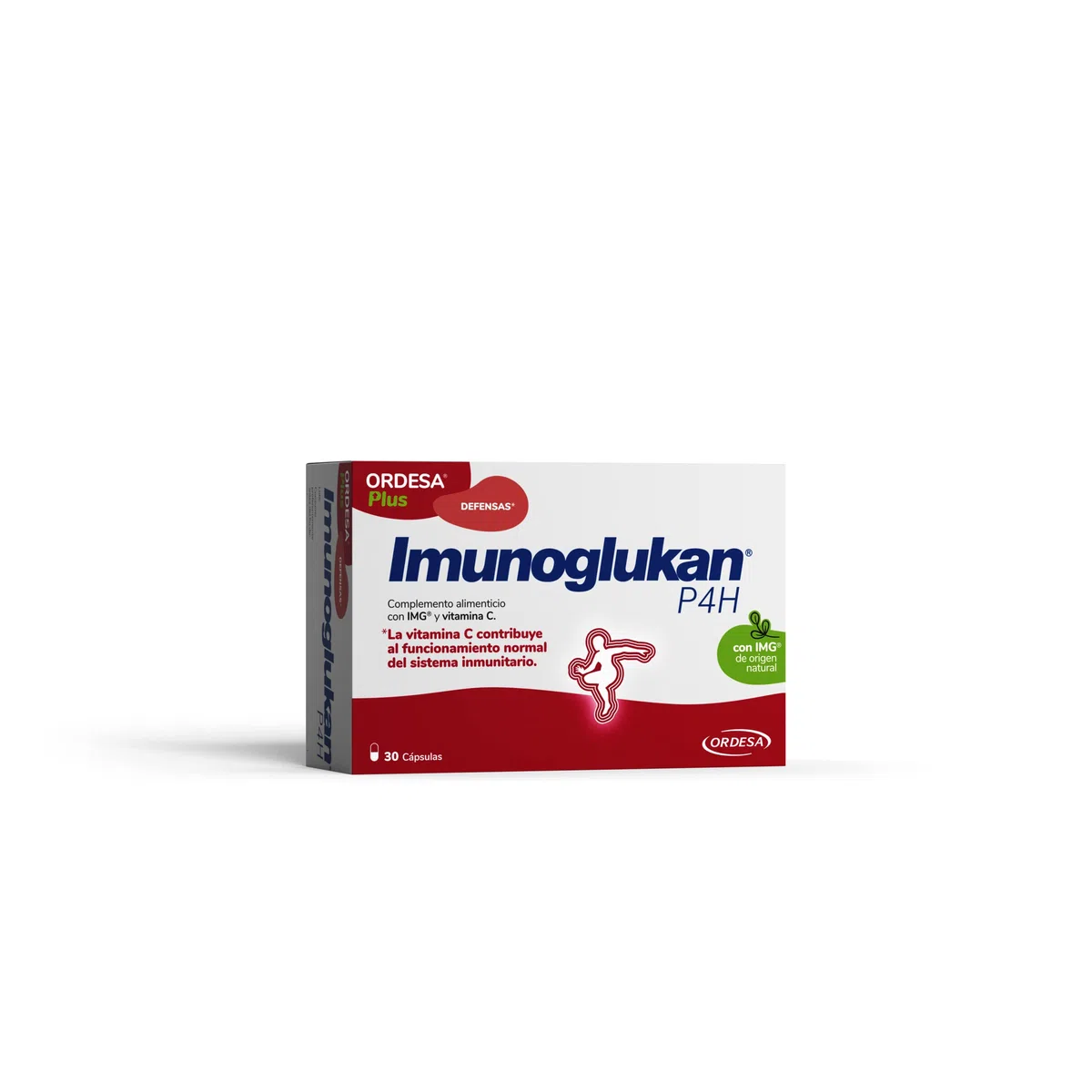 Imunoglukan P4H | 30 Cápsulas | Complemento Alimenticio con Vitamina C para fortalecer las Defensas de Niños a partir de 3 años y Adultos