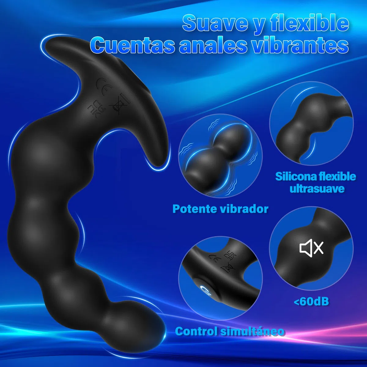 Vibrador de anal APP control juguete sexual - estimulador de próstata hombre de silicona recargable y vibrador de punto G, vibrador anal con 9 Modos, Sextoy para hombres, mujeres, parejas placeranal