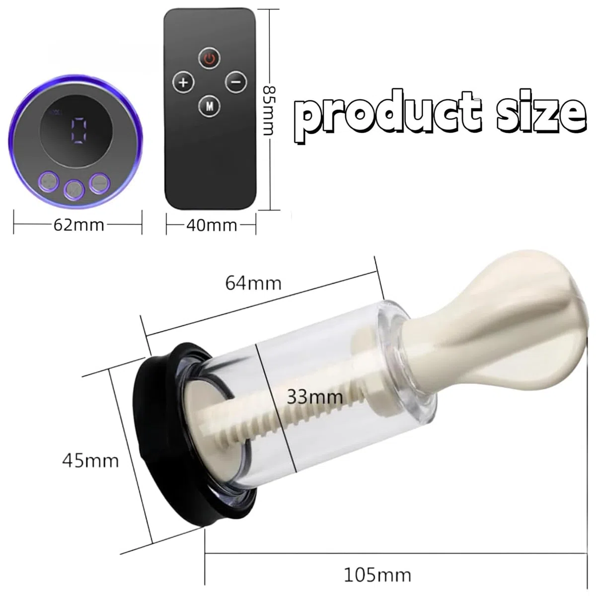 Kit de Estimulación Eléctrica Ventosas para Pezones Estimulador de Clítoris