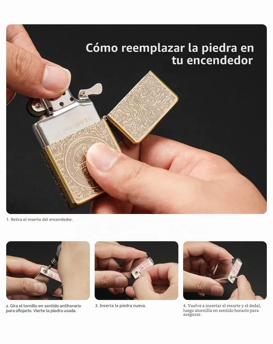 Encendedor Constantine, VVAY Encendedor de Gasolina de latón – entregado sin Gasolina