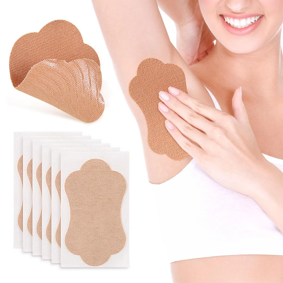50 piezas antisudor Axilas, antitranspirante, Drysol, parche de sudor para las axilas, versátil, invisible, fino, no curativo, algodón para hacer ejercicio