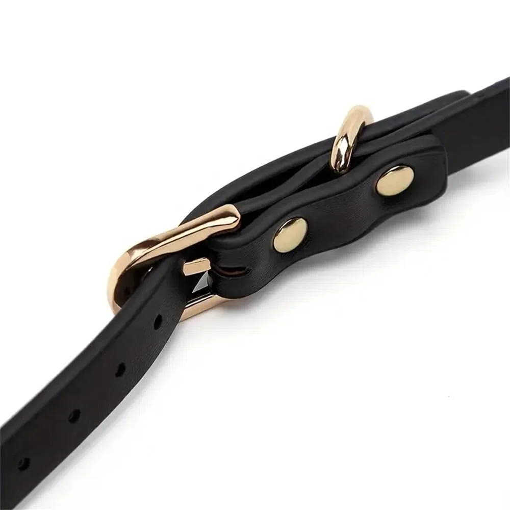 Antifaz con parche de cuero Artificial, antifaz negro ajustable sexy, accesorios para juegos de rol