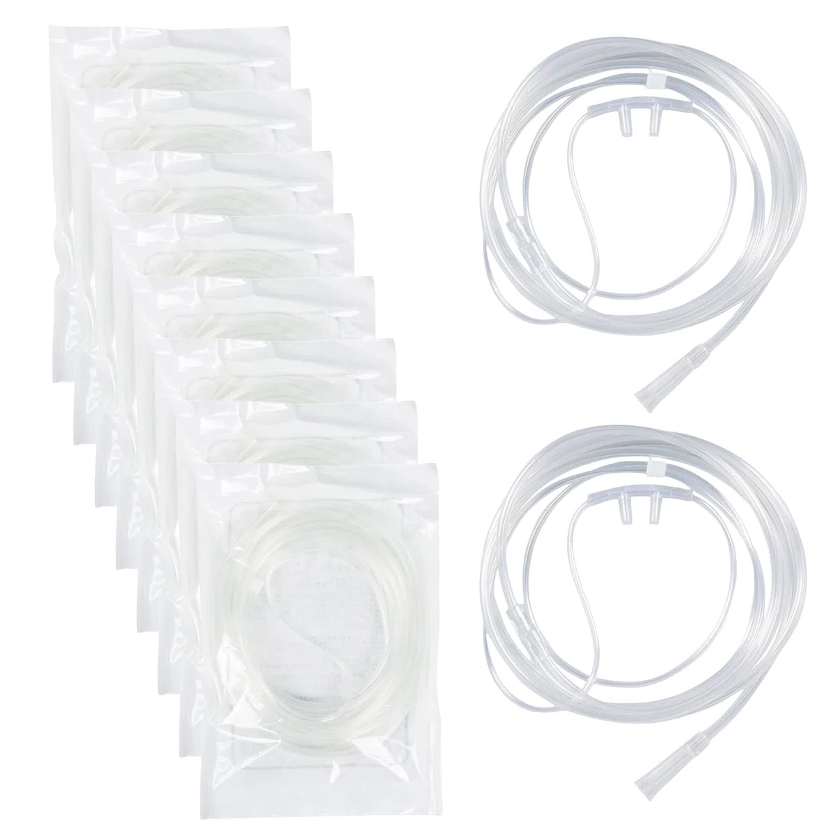 Tubo De Oxígeno,10 Piezas Cánula Nasal,Cánula de Oxígeno,Cánulas Nasales Transparentes,Tubos de Oxígeno de Plástico Para Hospital,El Hogar,Generadores De Oxígeno(2M)