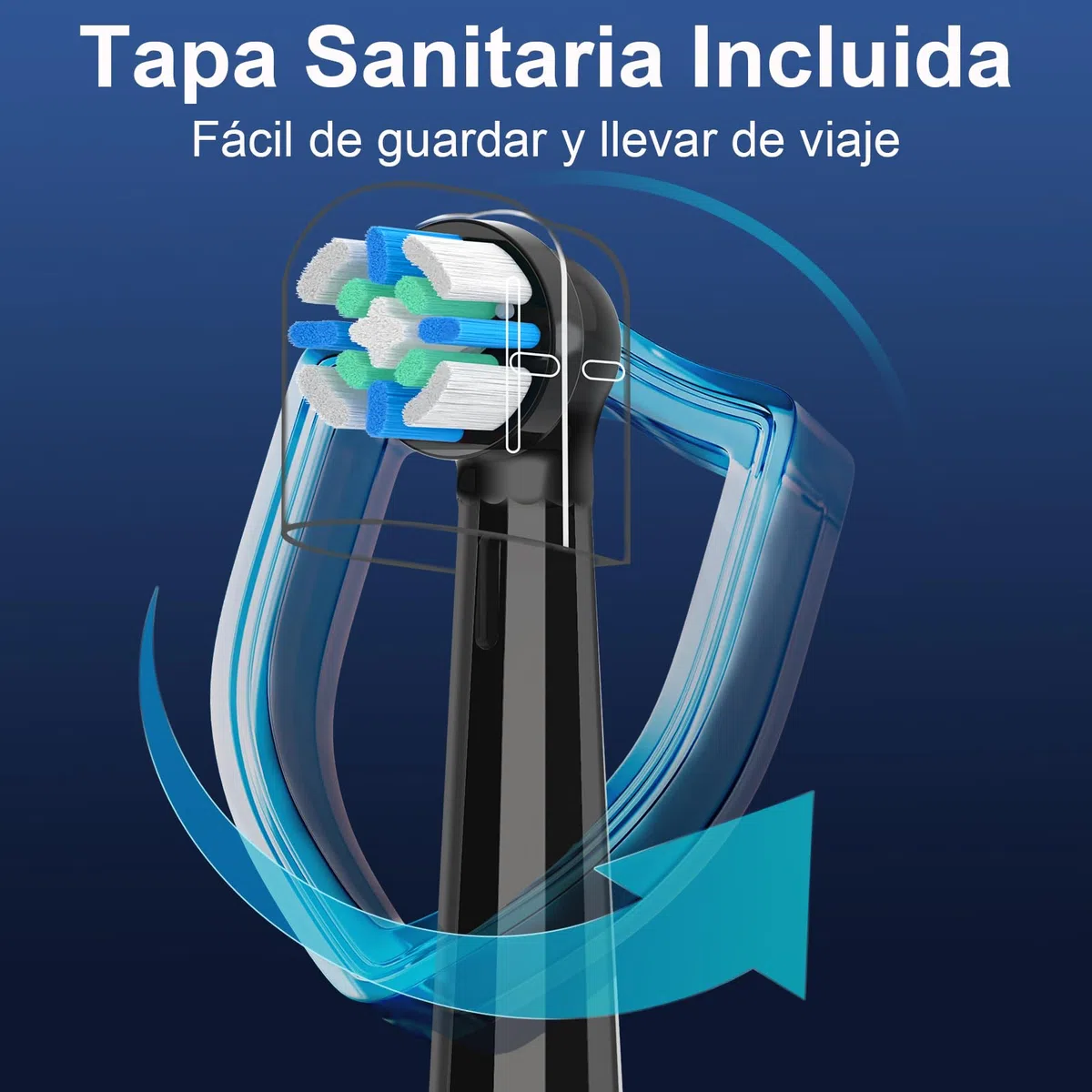 Recambio Cepillos Compatible con Oral B IO Cepillos Eléctrico, Cabezales Compatible con Oral B IO 2/3/4/5/6/7/8/9/10 Cuida tus Dientes y Encías (10 Negro)