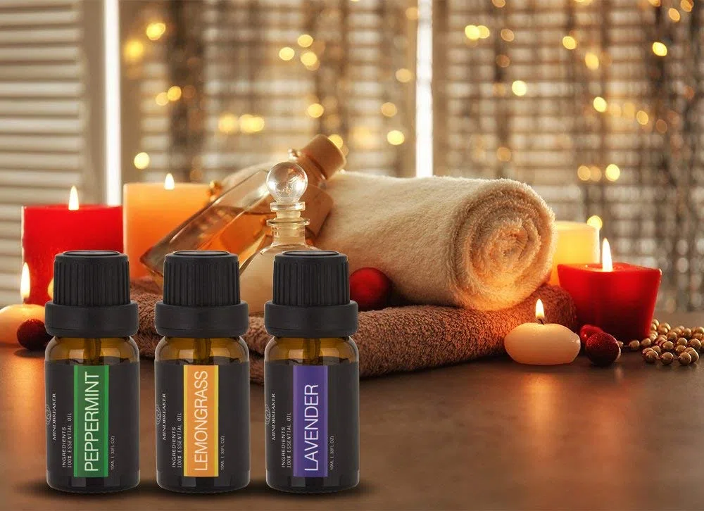 Aceite esencial aromaterapia Set incluye parte superior 6 Set de regalo: lavanda, Naranja Dulce, menta, árbol de té, citronela, eucalyptus-100% Pure