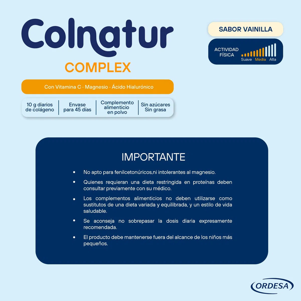 Colnatur Complex Vainilla | 336g | Colágeno con Magnesio y Vitamina C para Músculos y Articulaciones