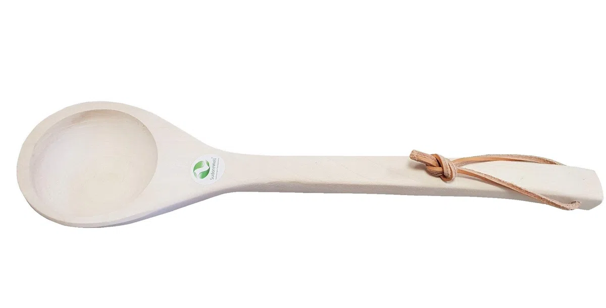 Cucharón de Sauna Madera Paleta de Madera Cuchara de Sauna L390xB95xH40mm