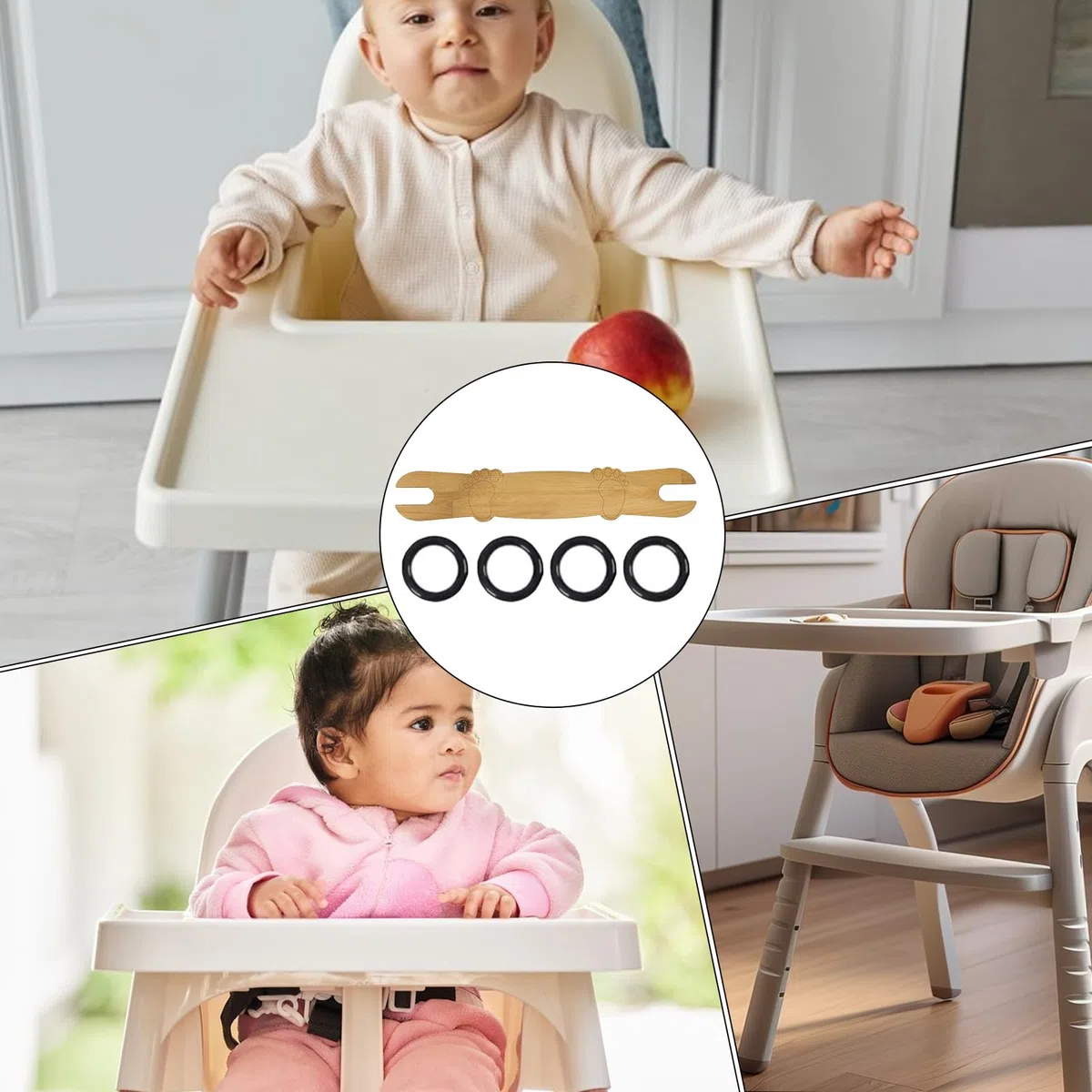 Reposapiés Para Trona - Soporte Ajustable Para Pies De Silla Alta | Antideslizante, Ergonómico, Artículos Para Bebé, Muebles Infantiles Para Comer En Casa