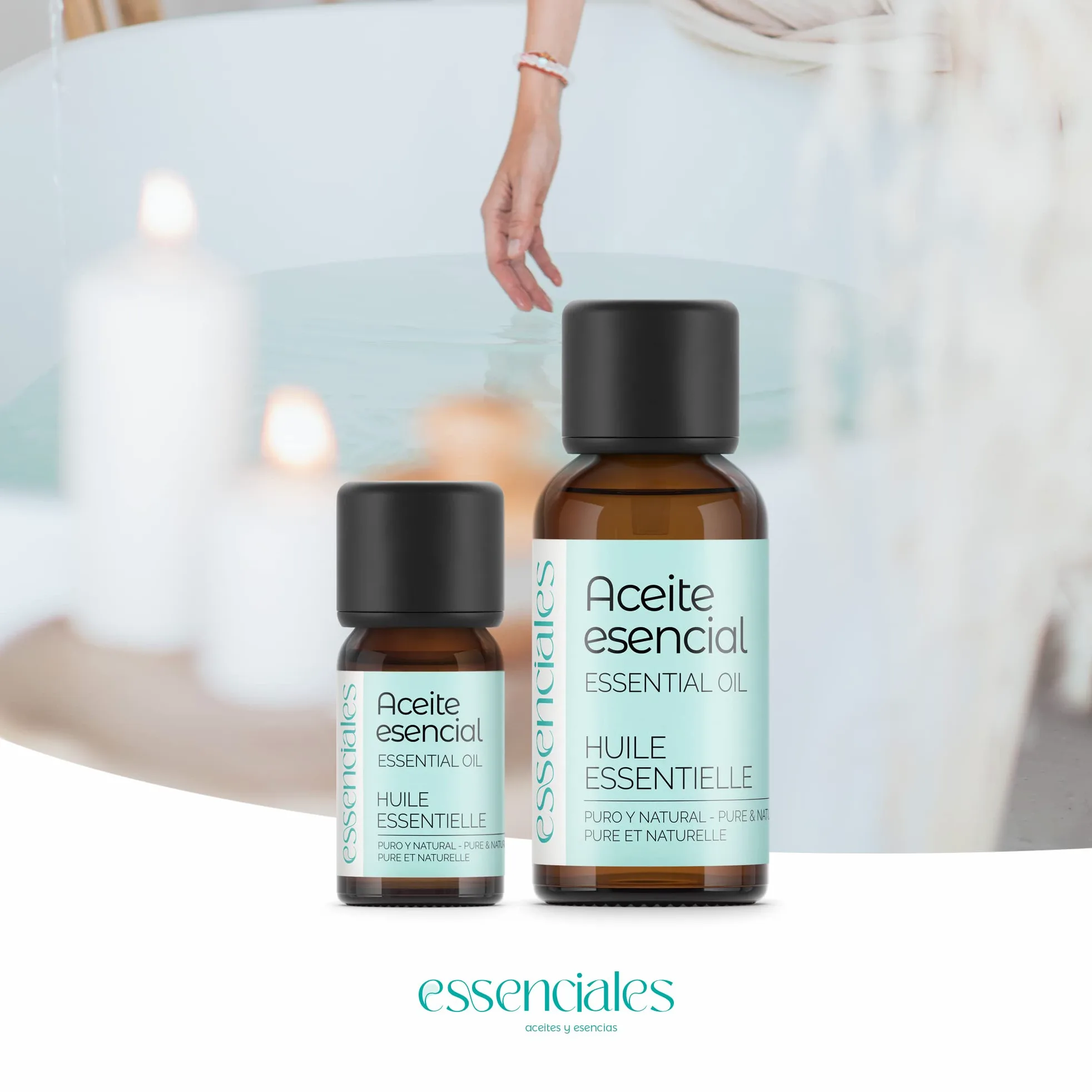 ESSENCIALES Aceite Esencial de Citronela 100 ml – 100% Puro y Natural – Aroma Cítrico Refrescante – Ideal para Difusor y Aromaterapia
