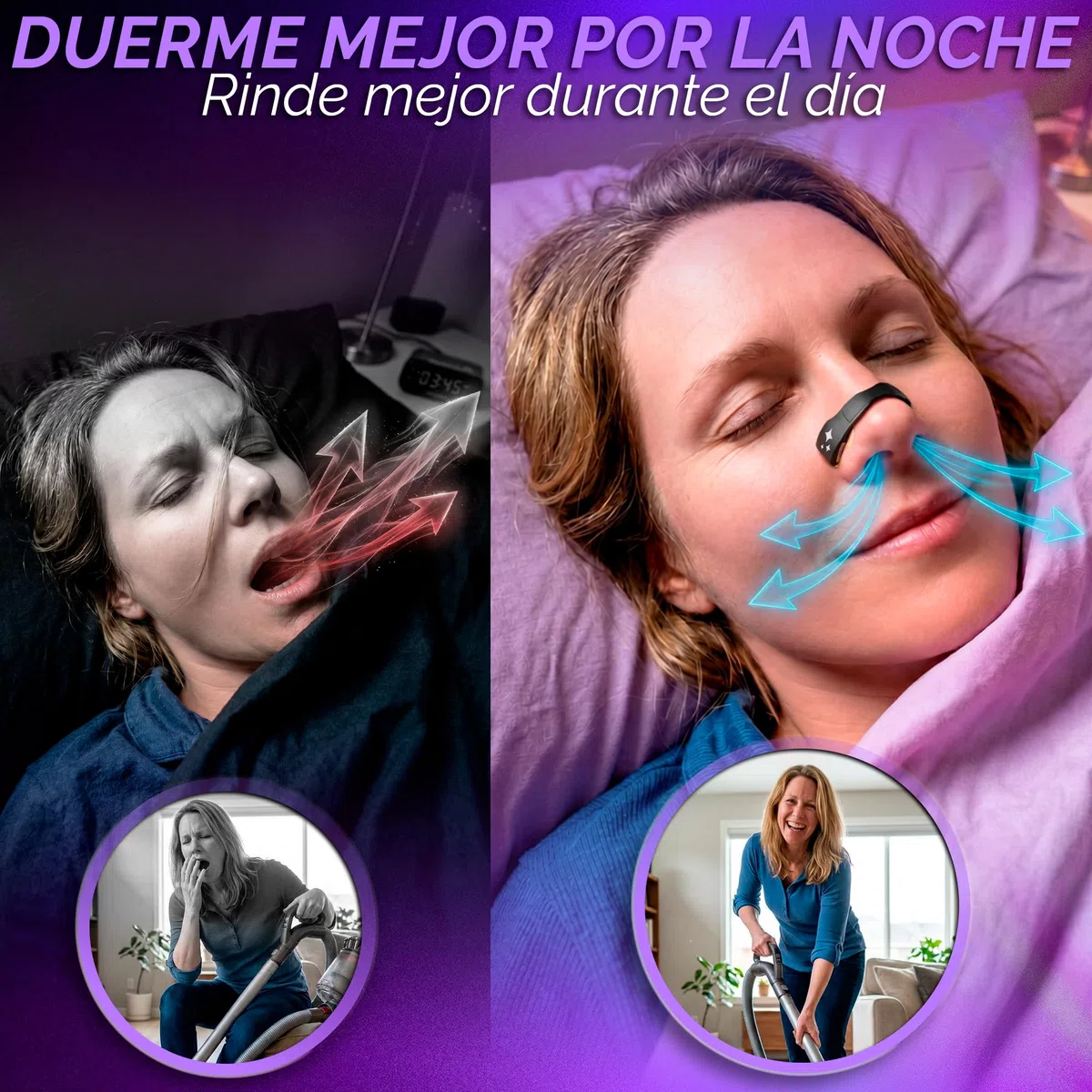 DreamTape Advanced Tiras Nasales Magnéticas para Dormir – Dilatador Nasal Magnético Reutilizable con 120 Pegatinas Adhesivas – Magnetic Nose Strip para Respiración Nasal, Deporte y Descanso