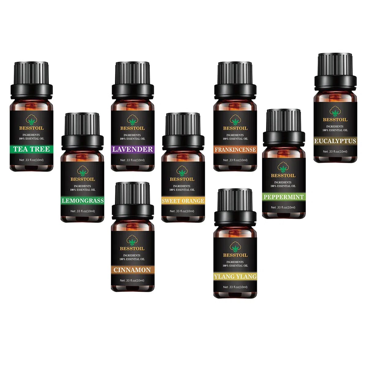 Juego de aceites esenciales de grado terapéutico Besstoil 100%puro aromaterapia aromática Set de regalo