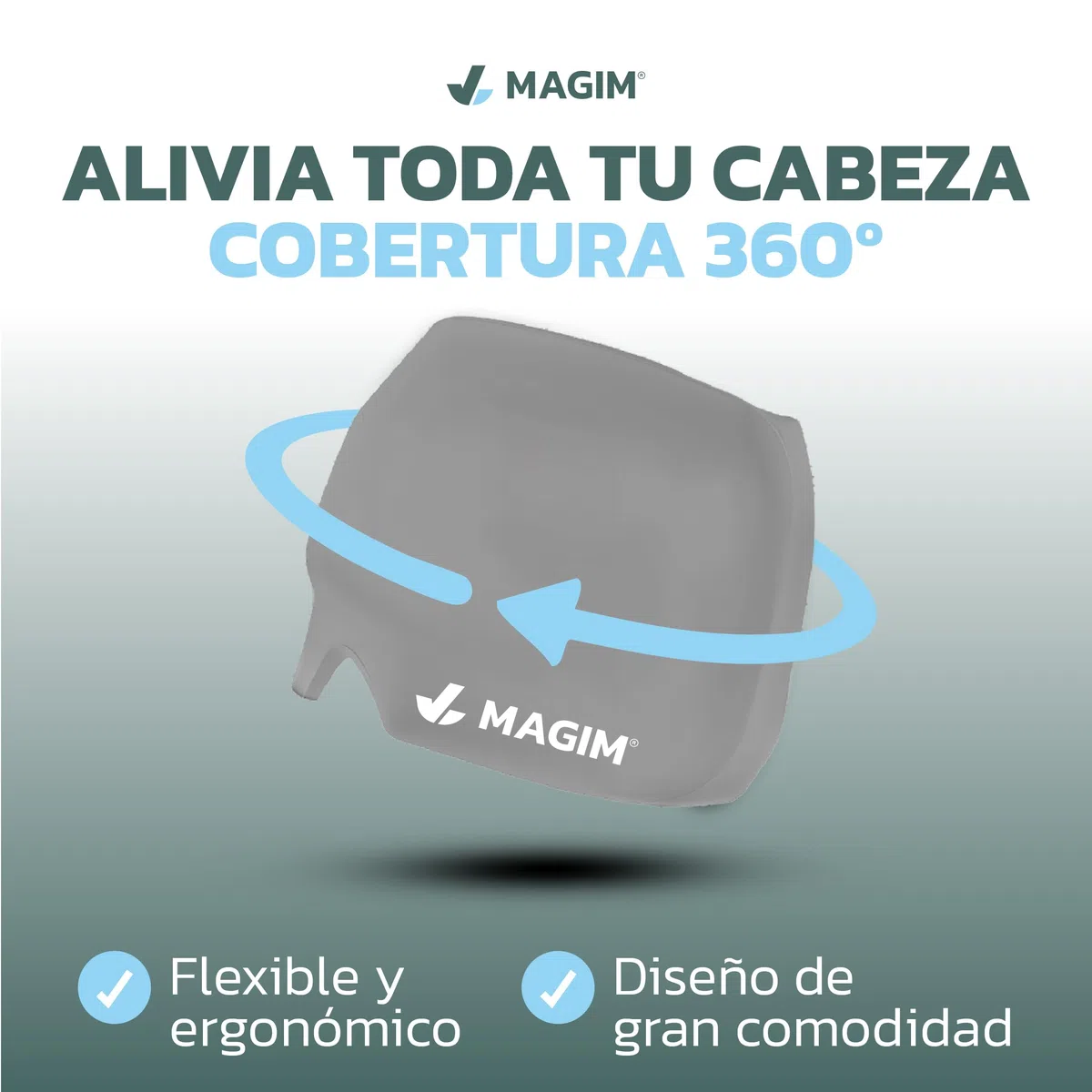 Gorro Migraña | Gorro Terapéutico + Pinza Acupresión + Anillo Antiestrés + eBook “Guía Migrañas” | Alivio Dolor de Cabeza, Sinusitis, Estrés y Tensión de forma natural (GRIS)
