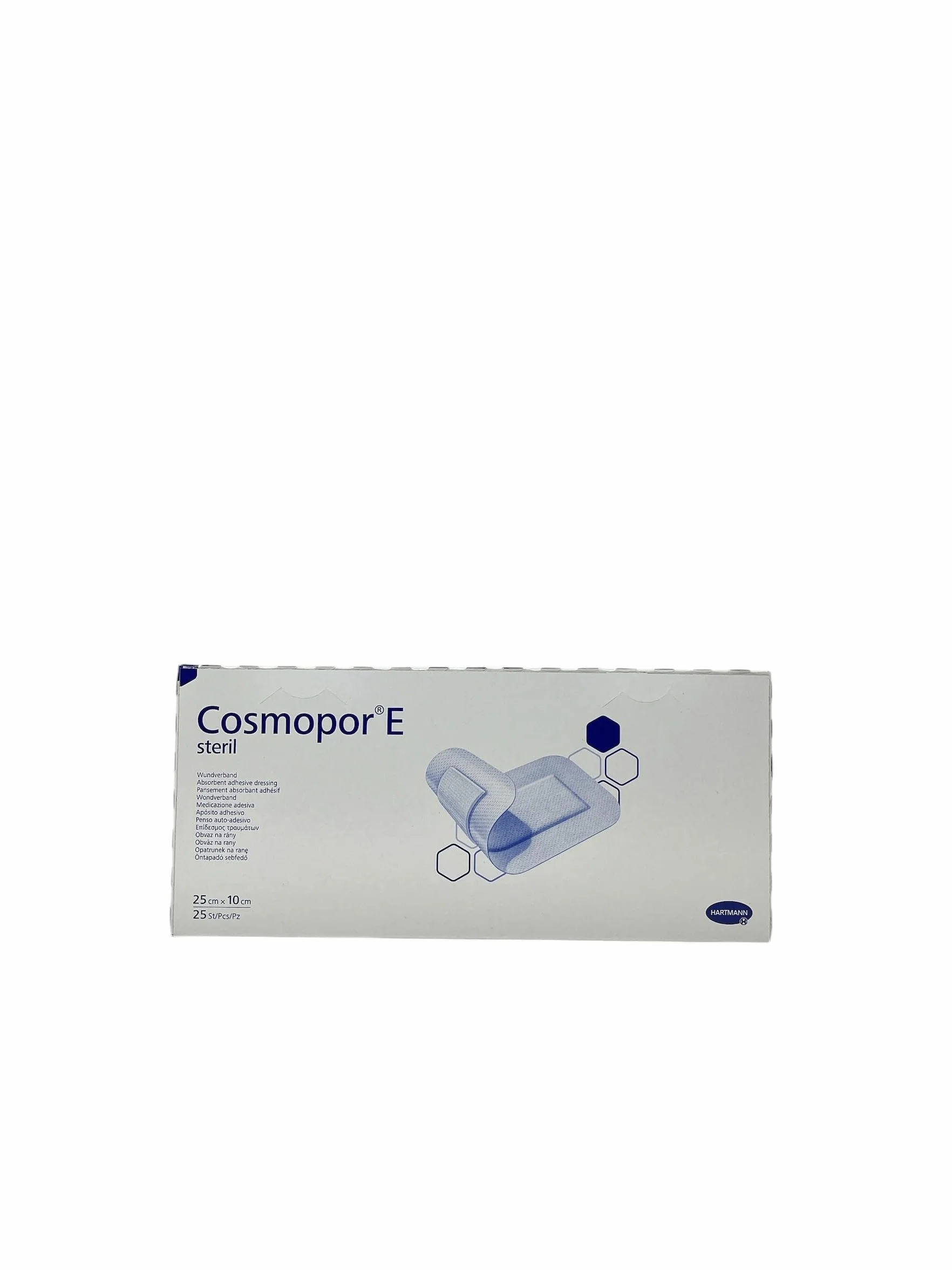 Cosmopor E - Apósitos adhesivos estériles (25 x 10 x 25 unidades). Uso médico para quemaduras y cortes