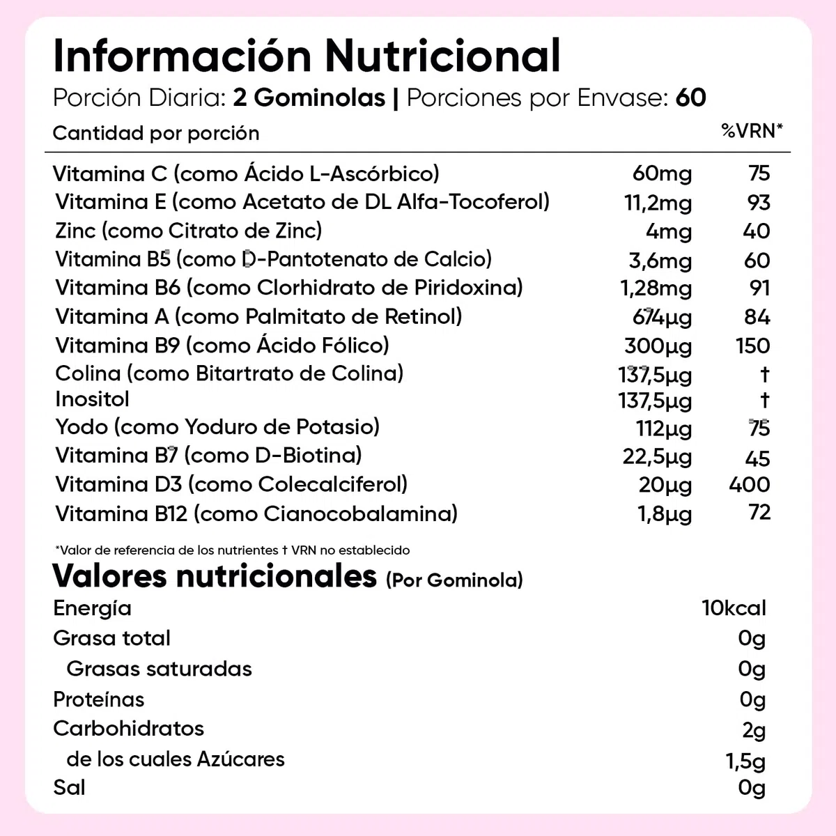 Gominolas Multivitaminas y Minerales 120 Gomitas Sabor Fresa - Con 13 Vitaminas y Minerales Esenciales como Vitamina D3, A, C, B6, B12, E, Biotina, Zinc y Ácido Fólico y Más para 2 Meses