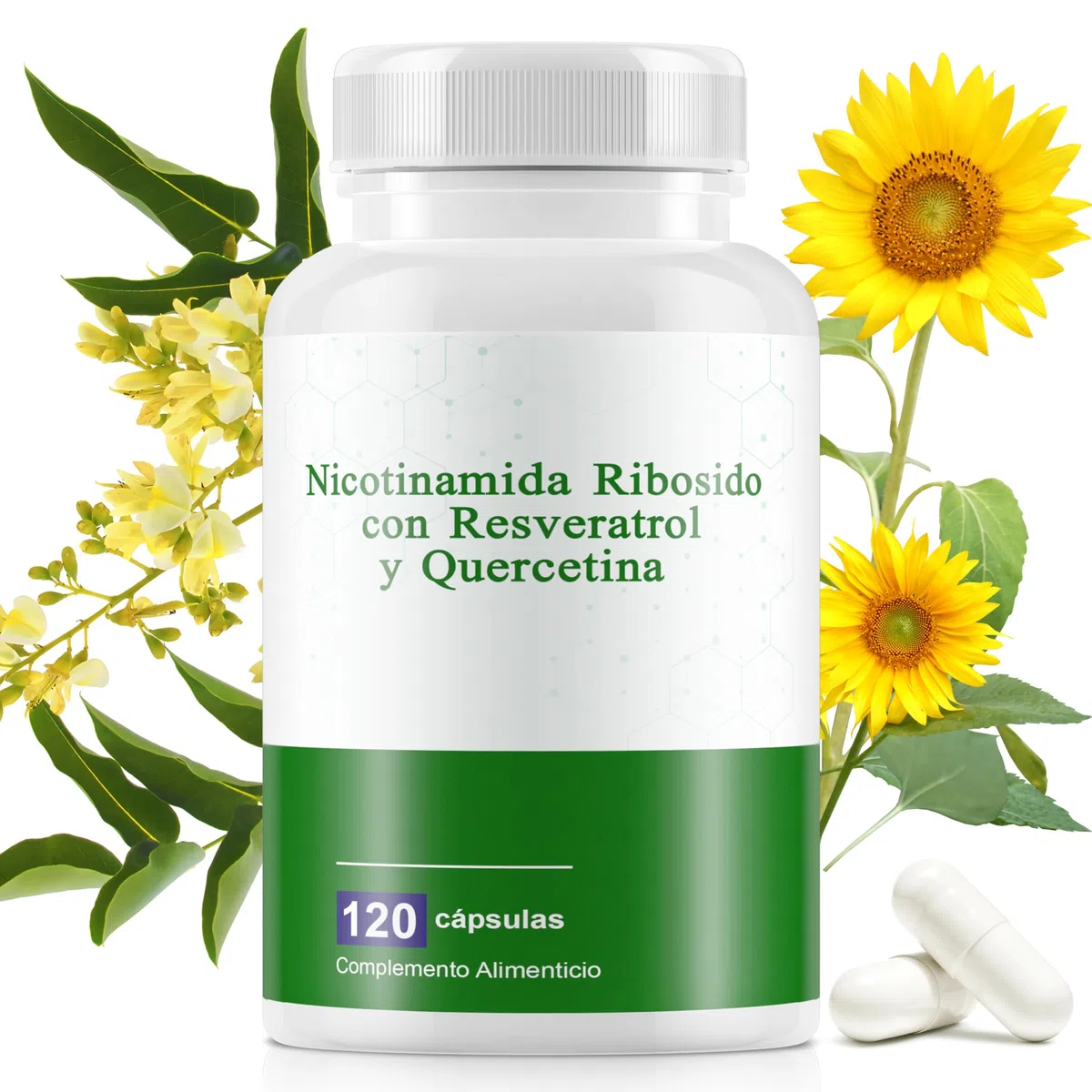 Nicotinamida Ribósido con Resveratrol y Quercetina 120 Cápsulas – Complemento Alimenticio