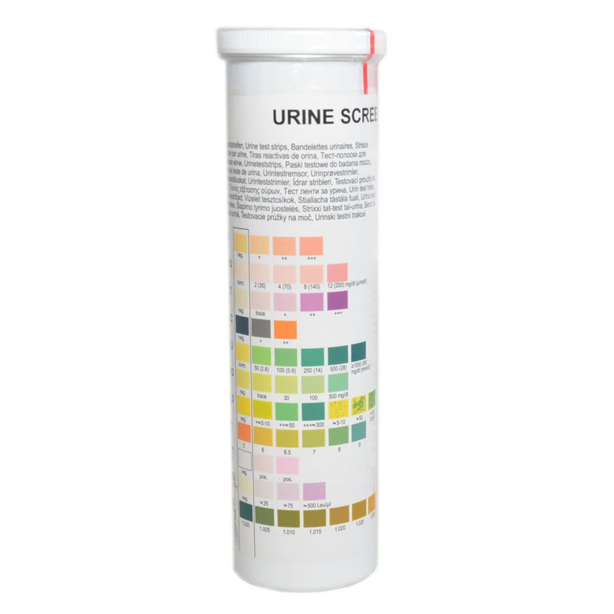 GIMA RAYAS DE ORINA EN BOTELLA - 11 parámetros. Pack de 100 piezas Utilizado por profesionales para pruebas visuales en el control/detección general de afecciones generales de salud.11 parámetros