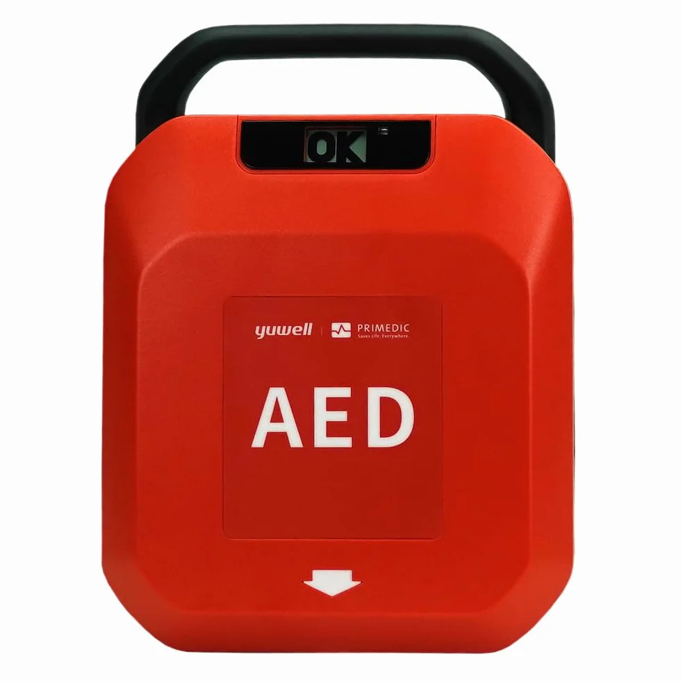 MedX5 Primedic HeartSave Y Desfibrilador de primeros auxilios para aficionados y profesionales con descarga manual, 6 años de garantía del fabricante, Idioma: seleccione sus 4x idiomas