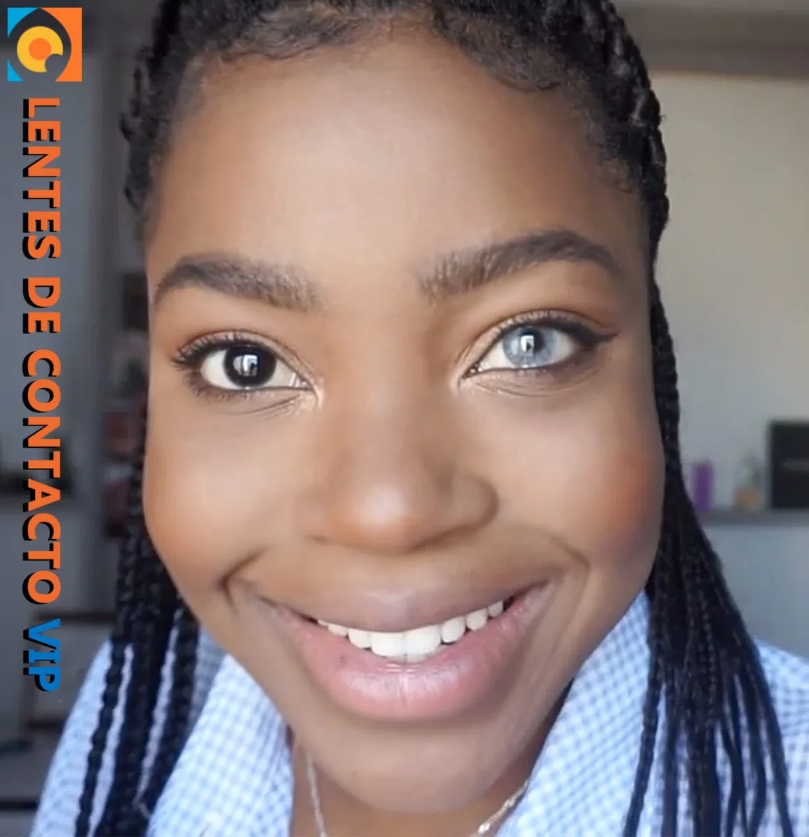 Lentillas de Contacto Color Gris Claro Duración 1 Año + Kit de Accesorios Color Diamante VIP (2 Piezas) Sin Aro de Definición