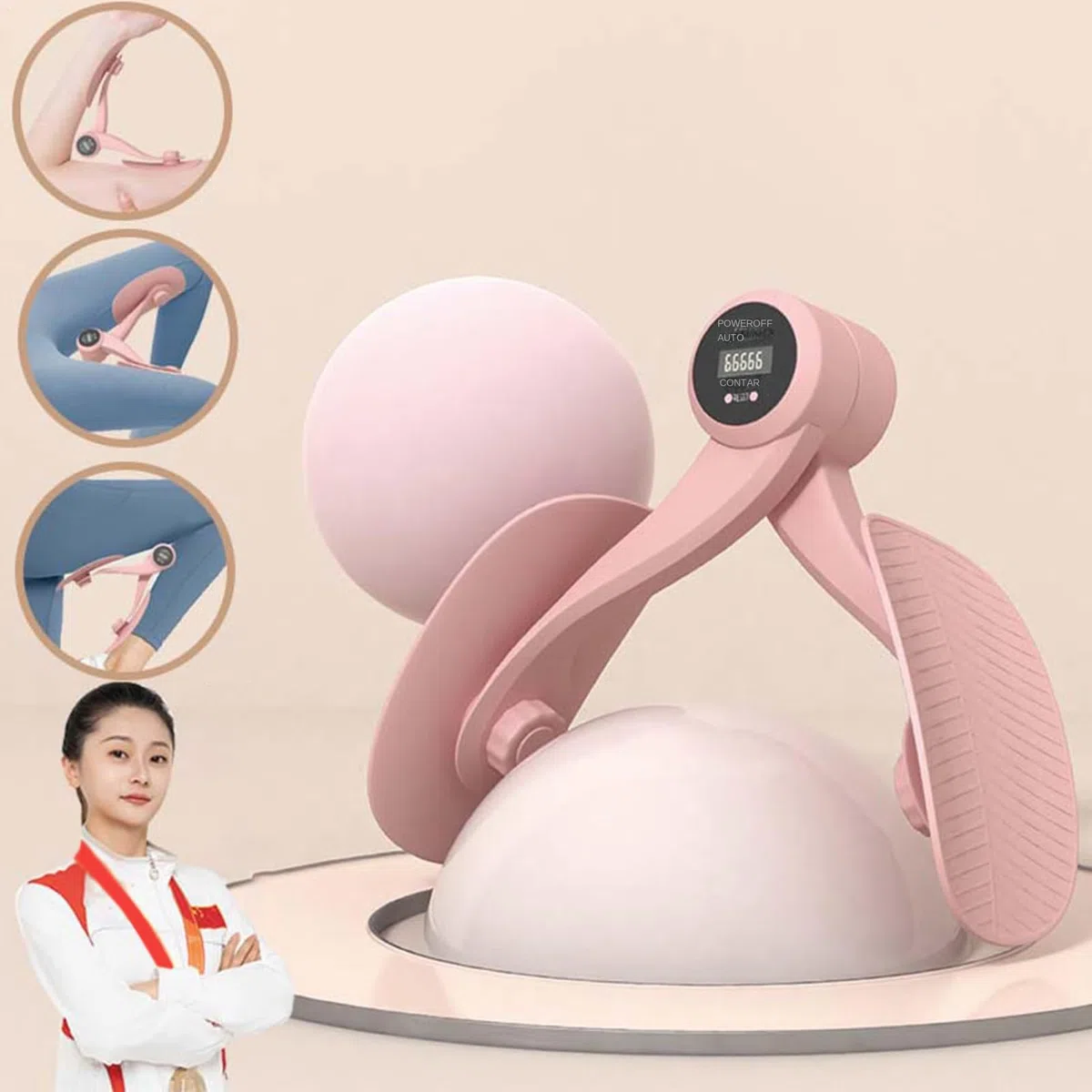 Dispositivos De Ejercicio Para Suelo Pélvico,Tonificador Muscular Íntimo Con Vibración - Ergonómico Con Niveles De Intensidad Ajustables Y Estimulador De Muslos Para Ejercicio Y Relajación Muscular En