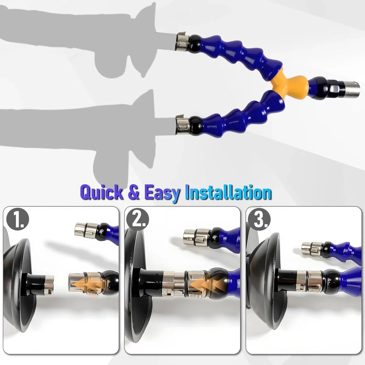 Adaptador 3XLR Extensión para Máquina Sexual Automática Barra de Extensión Flexible en Forma de Y Ajustable para Ángulo 2 Conector 3XLR Compatible con Consoladores, Ventosa y Masturbación
