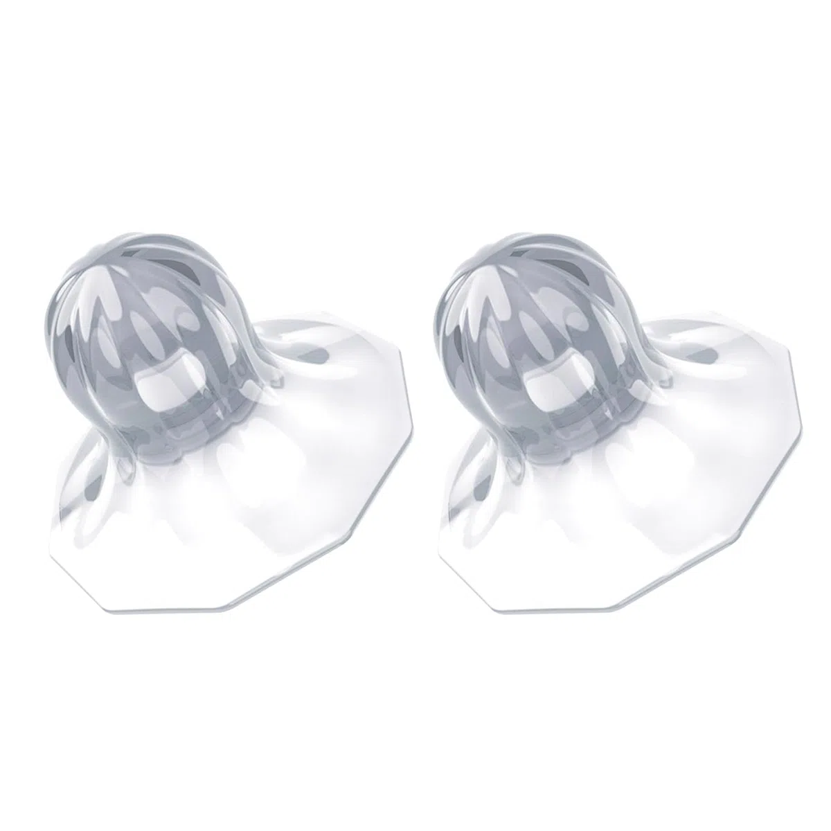 BDSMLOVE - Juego de 1 par de succionadores de pezones de silicona, estimulador de pezones con forma de pétalo, corrector de pezones, juguete sexual erótico para mujeres (Transparente)