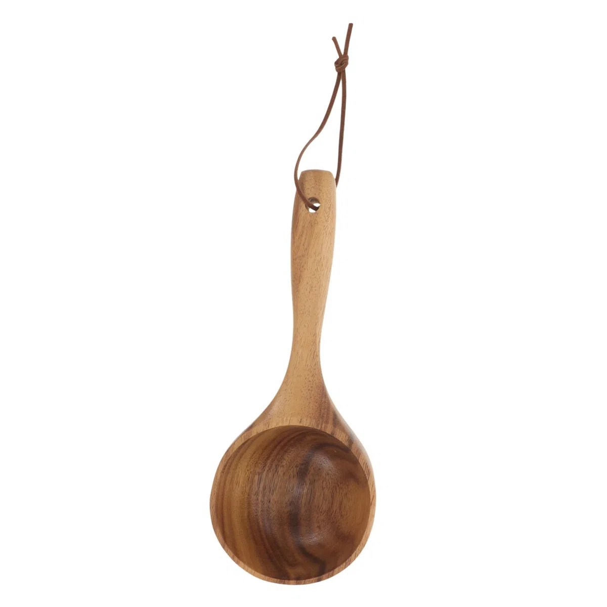 Zerodeko Cucharón de Madera Marrón para Baño y Sauna, Cucharón Labor-Saving y Conveniente Diseño Único y Artesanía Jardín y Restaurante